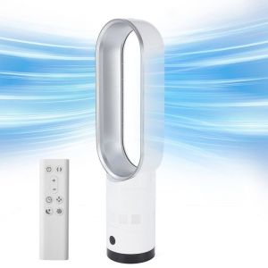 Ventilateur colonne sans pale 24 pouces avec purification dair 10 vitesses oscillation verticale et horizontale &eacute;cran LED
