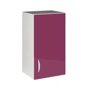 Meuble cuisine haut 40 cm 1 porte OXANE aubergine