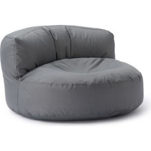 Lumaland Sofa pouf rond dextérieur canapé pouf rond pour lextérieur garnissage de 320 L Gris