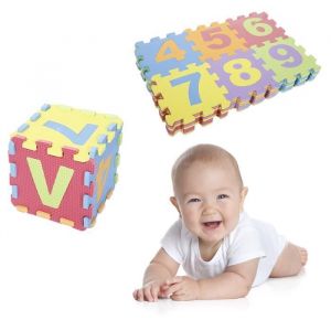 JEOBEST 36PCS Puzzle Mat Apprendre les Chiffres ABC Lettres Apprendre lAlphabet Jouets de sol pour enfants TAPIS DEVEIL