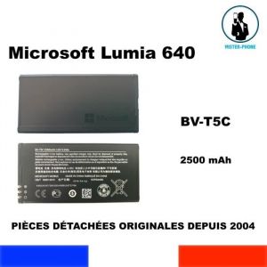 BATTERIE ORIGINALE NOKIA BV-T5C 2500mAh 95Wh MICROSOFT LUMIA 640 NOKIA RM-1073 OEM ORIGINE GENUINE BATTERY