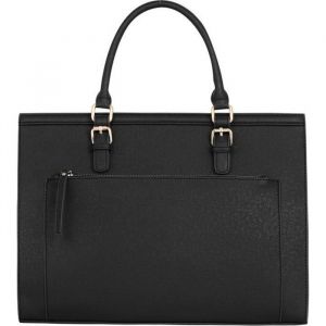 CRAZYCHIC - Sac Main Fourre-Tout Femme Lycéenne Grande Taille - Cabas Cuir Cours Travail Porte-Document Format A4 - Noir