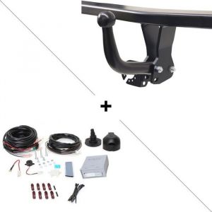 Attelage Nissan Juke (4x2 10/10-08/19) Col de cygne + faisceau universel 7 broches + boitier &eacute;lectronique - Auto-Hak