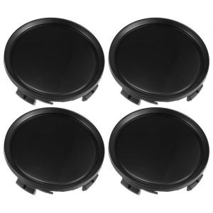 Cache-moyeu de roue X AUTOHAUX Cache Moyeu 75mm Diamètre 4 Clips Roue Pneu Centre Moyeu Capuchons pour Voiture Noir 4Pcs