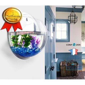 CONFO Aquarium mural &agrave; suspendre en acrylique transparentAquarium Tenture murale Aquarium Produits pour animaux aquatiques claire