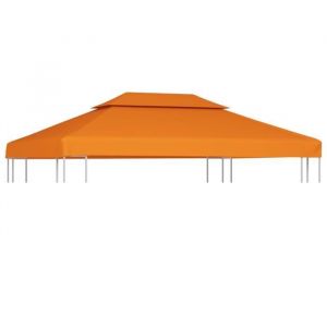 843Best-Home® Tonnelle Barnum Impermeable & Solide - NEU Toile de remplacement de belvédère 310 g-m² Orange 3x4 m Pour FêteCamping