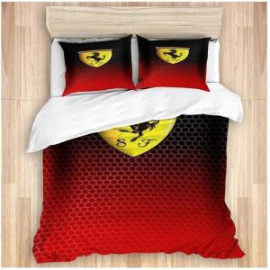 Couverture De Draps De Linge De Linge Ferrari Haute Qualité Microfibre Sports De Voiture Linceau Motif De Linge 240x260cm[5926]