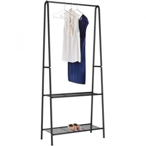 Portant-Penderie à vêtement Métal étendoir séchoir à Linge Porte-vêtements - Porte-vêtements pour chambre à coucher - Avec co[89]