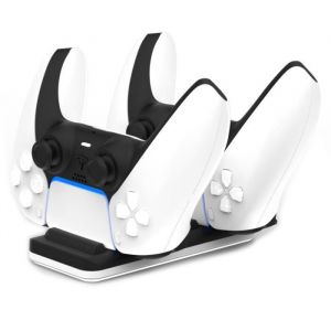 Station de chargement - PS5 - Bicolore - Protection intelligente - Charge pour 2 manettes