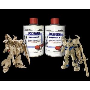 Résine Polyuréthane - POLYFORM - Beige - 1 kg - Bi composants A + B - Dureté élevée