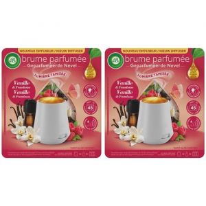 Lot de 2 Diffuseurs Huiles essentielles Brume Parfumée Vanille Diffuseur + 1 recharge
