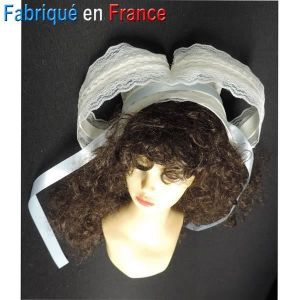 Chapeau de Bretonne - Coiffe du pays de Fouesnant - Giz Fœn (feutre + dentelle) - Femme - Blanc - Déguisement