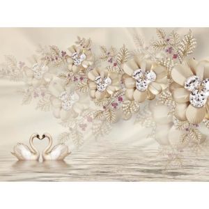 Papier Peint Photo Murale Mur INTISS&Egrave; (2030) BIJOUX EN OR CYGNE-400x260cm-Tapisserie Fond d&rsquo;&Egrave;cran Affiche Poster Geant Panneau