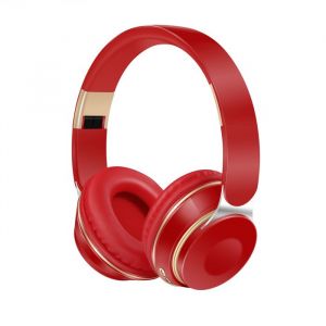 2025 nouveau casque sans fil Bluetooth bandeau st&eacute;r&eacute;o casque Support carte SD avec micro pour Xiaomi Iphone Samsung tablette Or