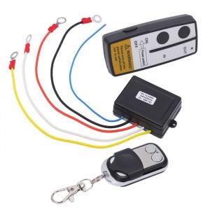 Zerone contrôleur de treuil Télécommande de treuil sans fil DC12V 24V Kit récepteur à distance avec clé pour porte de garage