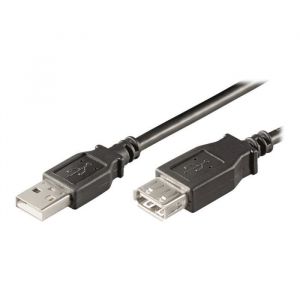 Ewent EW-UAA-030-P Rallonge de câble USB USB (F) pour USB (M) USB 2.0 3 m noir