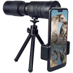 Télescope monoculaire professionnel 4K 10-300 x 40 mm Super Téléobjectif Zoom Monoculaire Portable Téléphone Portable HD Télesc A101