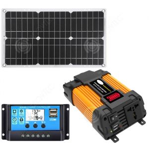 INN Panneau solaire pliable 500W 12V-220V avec affichage num&eacute;rique intelligent kit panneau solaire pliable syst&egrave;me solaire complet