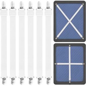 6 Pices Tendeur Drap Housse Attache Drap Housse Rglable Sangle Drap Housse Elastique Drap Housse pour Draps mul DRAP HOUSSE MATELAS