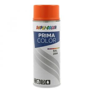 Bombe de peinture acrylique - Orange pure - RAL 2004 - Brillant - Tous supports - Prima Color - 400ml