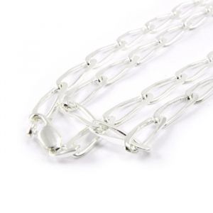 Chaine Argent Cheval Diamantée 60 cm 4. 1 mm