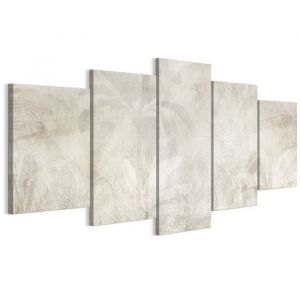 Tableau Decoration Murale - LUMASOUL - 5-3-4-0-2-2-12-5 - Moderne Motif - 5 parties - Beige - 200x100 cm