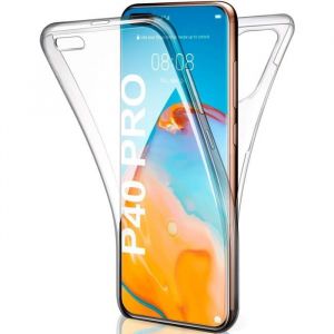Huawei P40 Pro Transparent Silicone Gel Case Intégral 360 Degres Full Body Protection Anti-Rayures Coque Housse pour Huawei P40 Pro