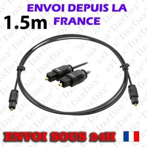 C&acirc;ble Audio Optique - DAX - Toslink - 15m - Liaison num&eacute;rique - Compatible XBOX 360 PS3