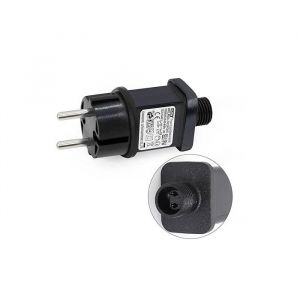 Transformateur LED IP44 Alimentation pour éclairage de Noël avec prise Prise européenne (Socle à vis Constant allumé DC24V 6W)