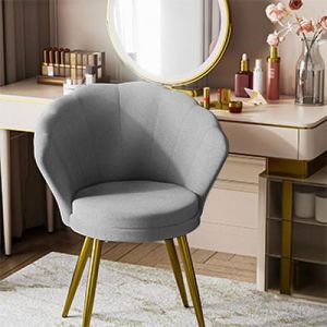 Fauteuil - XUANYU - Fauteuil Relax - Fauteuil De Coiffure - Fauteuil velours - Tissu - Gris-42x40x80cm-FAUTEUIL DE BUREAU