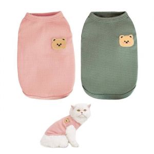 2 Pi&egrave;ces Pull pour Chat Gaufrevetement Chat Pull pour Petit Chien Pull Animaux Chat Pull-overs pour ChiensPull Chat Chaud