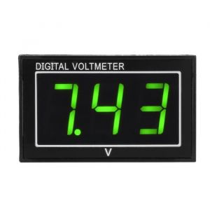 HURRISE Voltmètre CC 1 pc numérique 056 ″ affichage LED Voltmètre étanche DC Voltmètre Panneau (2.5-30 V vert)