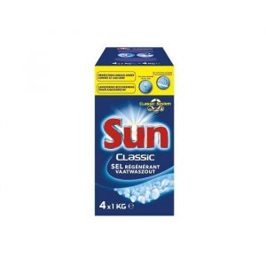 SUN Classic - Sel régénérant lave-vaisselle 4 x 1 kg
