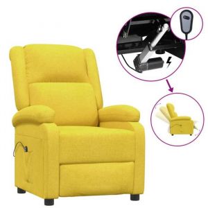 Nouveau Loungesessel relax style contemporain - BMD - Fauteuil inclinable - électrique Jaune Tissu BELLE - VENTE FLASH9258569
