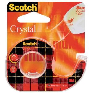 Ruban adh&eacute;sif - SCOTCH - Crystal Clear 600 - 12mm x 10m - Transparent - Plastique