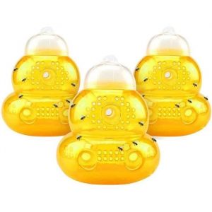 Lot de 3 pi&egrave;ges &agrave; gu&ecirc;pes jaunes pi&egrave;ge gu&ecirc;pes et frelons piege a frelons asiatique piege a guepe jaune- lint&eacute;rieur et lext&eacute;rieur