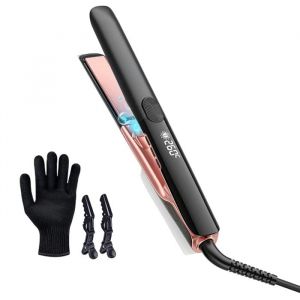 A Lisseur Cheveux 260 Celsius plaque de serrage &agrave; chauffage rapide fer &agrave; boucler pelucheux lisseur coiffure portable ions n&eacute;gatifs