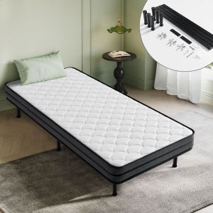 Lit Pliant 90x190 cm  Lit Pliant Dappoint Avec Matelas En Mousse De 15 Cm Épais  Lit Portable Sur Roulette