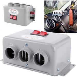 Chauffage de voiture 12V voiture chauffage refroidissement chauffage compact 3 trous 600W-800W dégivreur antibuée réchauffeur
