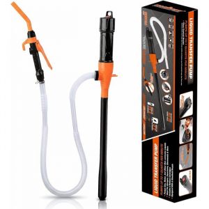 Pompe de Transfert &Eacute;lectrique sur Batterie Pompe &agrave; Carburant Pomp Siphon Portable pour Liquides Pompes &agrave; Gasoil avec Tuyau 35