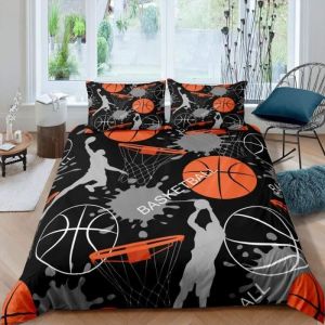 Parure de Lit Basket-ball Housse de couette adulte et enfant 140x200cm[980]