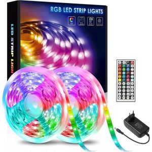 Ruban Led 20M Bande Led 5050 Rgb 360 Leds Multicolore Dimmable Kit De Lumiere Led Pour Chambre Avec Télécommande