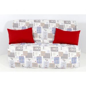 Housse BZ 140x190 matelassée MOTIF DE LA MER