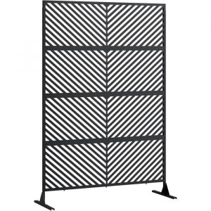 Brise‑vue de jardin en m&eacute;tal 90&times;180cm - Claustra d&eacute;coratif autoportant base lest&eacute;e anti‑rouille pour balconint&eacute;rieur/ext&eacute;rieur
