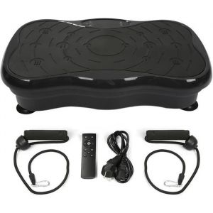 Plateforme Vibrante et Oscillante avec Audio Bluetooth USB LCD Appareil dEntraînement à Fitness noir
