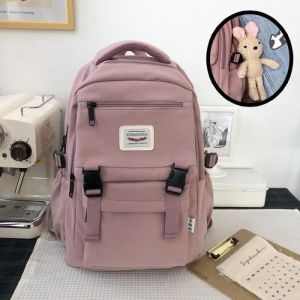 Femmes Sac à Dos Adolescent Cartable Fille Sac à Dos Ordinateur Portable Sac à Dos Lycéen Sacs Décole Collège VoyageRose
