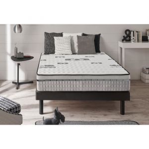 Matelas TOP-CARBONE 140x190 cm mousse à mémoire de forme Bio Memory®+ système HQ Aero Latex®+ effet régénérateur + technologie Actif