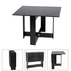 NOIR Table à Manger Pliable pour 2-4 personnes Willonin® Console pliante pour petite espace Modulable et Gain de place
