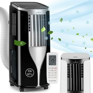 Climatiseur mobile Klarstein 10000 BTU - refroidisseur dair silencieux - rafraichisseur dair - Noir