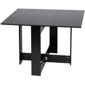 DIANWAA Ensemble repas Noir Table carrée - 4 places salle à manger cuisine séjour Scandinave